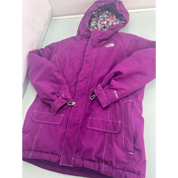 The North Face Girls Heatseeker Jacket Hooded Winter Coat Purple Large L (14/16)